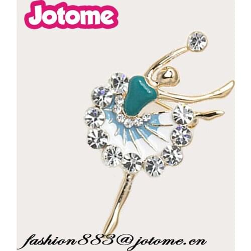 New arrival Dancer Ballet Recital Gift Ballerina Dance Teen Girls rhinestone brooch jewelry ballet enamel pendant