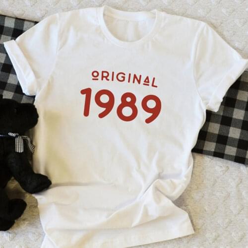 Original 1989 T Shirts Women Cotton 32nd Birthday Gift 32 Years Old Cotton T-shirt Mother Wife Daughter Gifts Female Graphic Tee