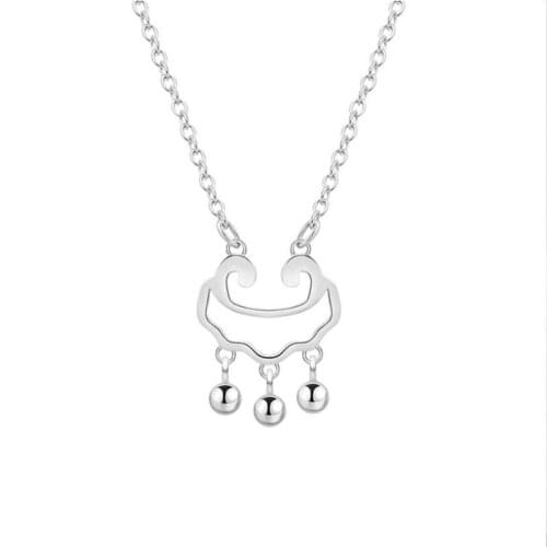 Cute Bell Lock Necklace For Girls Choker Accessories Top Quality Silver Plated Clavicle Necklaces Women Engagement Chain On Neck