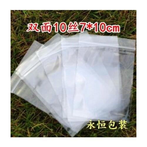 Pe10 wire 7 * 10cm zipper sealed bag 100 packaging bags wholesale