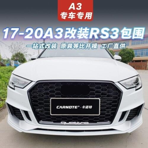 Applicable to Modified 17-20 with Front and Rear Rs3 Big Surround Tail Lip Middle Net 8v Audi A3