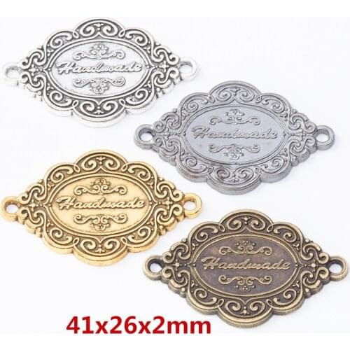 15 pieces of retro metal zinc alloy Nameplate pendant pendant for DIY handmade jewelry necklace making 6709
