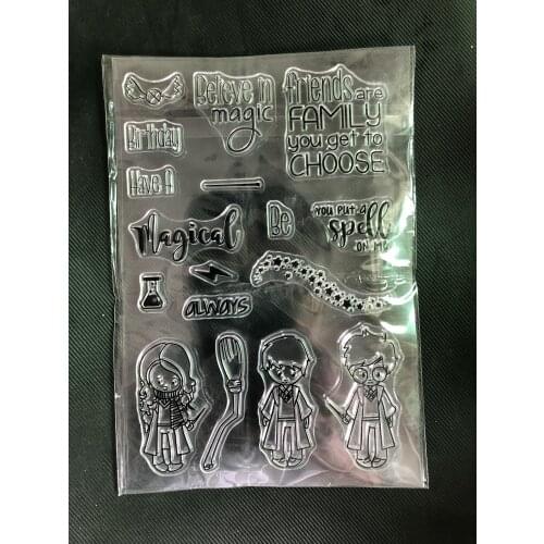Boy and Girl Transparent Clear Stamps for DIY Scrapbooking/Card Making/Kids Christmas Fun Decoration Supplies ST0028