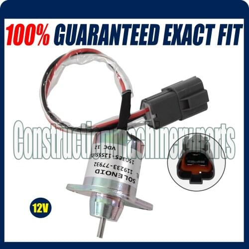 In Stock 119233-77932 119233-77931 425-35925 12V Stop Solenoid Valve For Yanmar 3TNV88-BPTB2