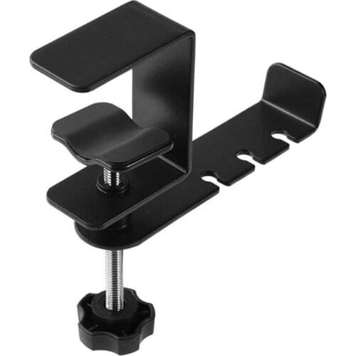 Headphone Hanger - 360 Degree Rotation Universal Aluminum Headphone Adjustable Headset Stand Clamp Mount Desk Hook Holder Fits A