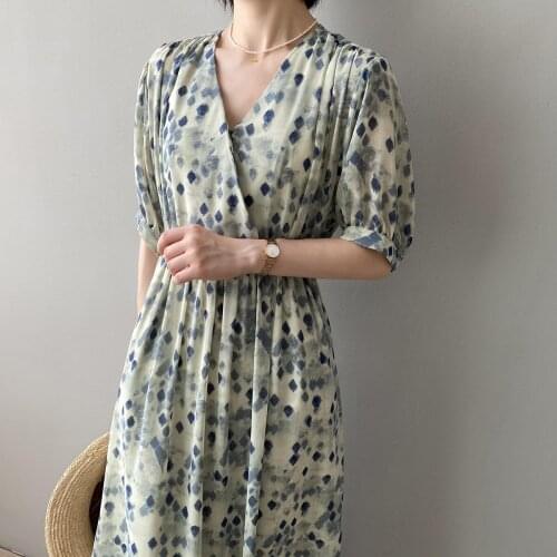 Summer Dress 2021 Elegant V-Neck Dress Women High Waist Geometry Lace-up A-Line Dress Slim Boho Dress Vestidos Femme Streetwear