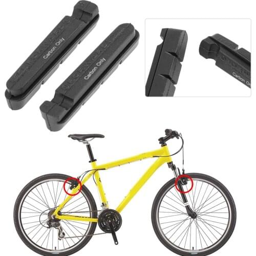 1 Pair of Bicycle Road Bike Rubber C/V Brake Pads Suitable for Carbon Fiber Rims Brake Blocks Shoes Cycling Bikes Repair Tool
