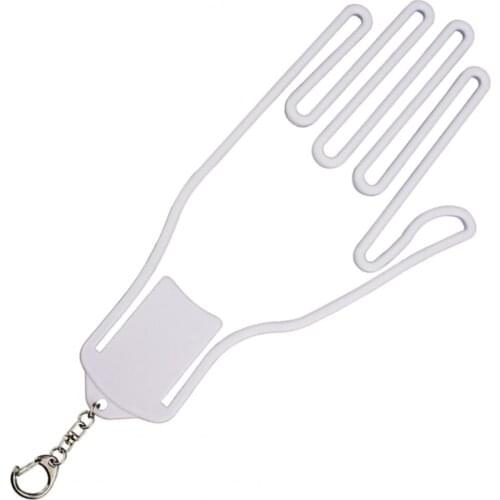 1 Pcs Golf Glove Holder with Key Chain Plastic Glove Rack Dryer Hanger Stretcher ABS Glove Support Frame for Goalkeeper Glove