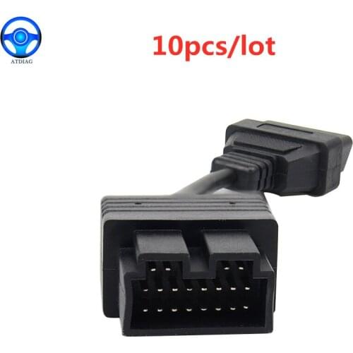 10pcs/lot Newest 20PIN For KIA Diagnostic interface Best Wire Cable OBD to OBD2 Cable For KIA 20PIN to 16 PIN Free Shipping