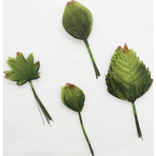 12pcs Silk Leaf Green Eucalyptus Leaves Artificial Flower For Wedding Home Decoration DIY Wreath Scrapbooking Craft Fake Flower