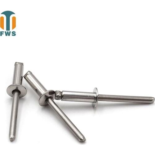 20PCS M4.8 M5 20-35mm Multi Size GB12618.4DIN EN ISO15983 Stainless Steel Round Head Blind Rivets for Furniture Car Aircraft