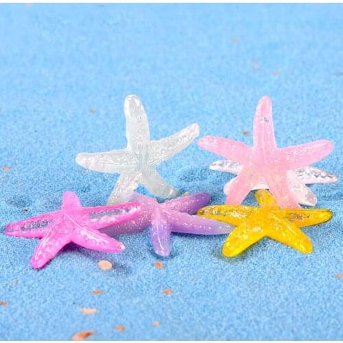 5/10pcs Aquarium Mini Resin Cute Multicolor Miniature Starfish Fish Tank Aquarium Ornaments Decor New 23