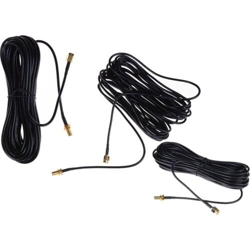 6 Meters Standard RP-SMA Male to Female MF Jack Wifi Antenna Extension Cable Lead Wire Gold Plated Pro Supplies