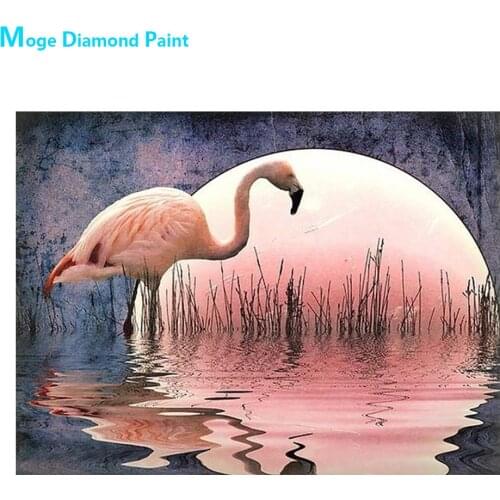 Flamingo Bird Diamond Painting Animal Scenic Round Full Drill Nouveaute DIY Mosaic Embroidery 5D Cross Stitch Home Decor Gifts