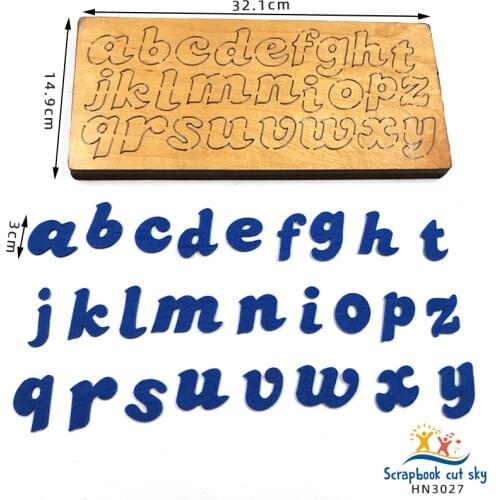 English Alphabet HN3027 Muyu Wooden Mold Scrapbook Cutting Dies Suitable For Market General Machines