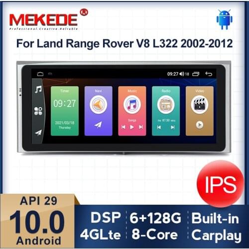 6+128G Android 10 Car Radio Multimedia Player for Land Range Rover V8 L322 2002-2012 Gps Navigation Stereo Unit IPS RDS Carplay