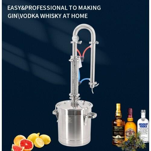 HOOLOO Household Moonshine Still Stainless Steel Vodka Brewer Distillation Machinery High Quality 22L Small Brewing Distiller