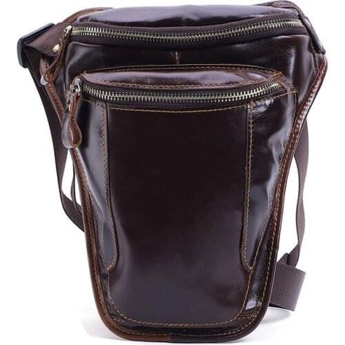 Crazy Horse Leather Big Chest Bag Genuine Leather Sling Bag Mans Chest Pack Leather Crossbody Bags For Men Sports Riding