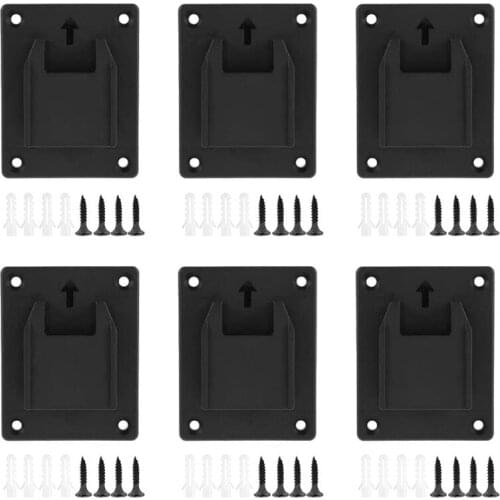 HLZS-6Packs Tool Holders with 24 Screws for Dewalt 20V Drill Mount Fit for Milwauke E M18 Tools