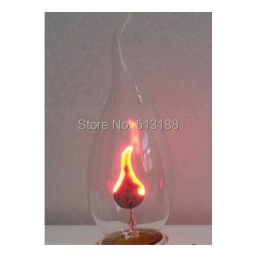 E14 3w led candle light bulbs flame blinking effect 35*122mm