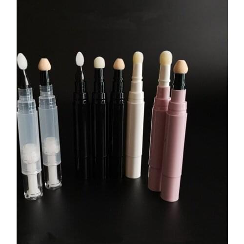 100pcs 5ml Plastic Empty Nail Oil Bottle Rotating Pen Mini Lip Gloss Cosmetics Container BB Cream Eyelash Tube Refillbale Bottle