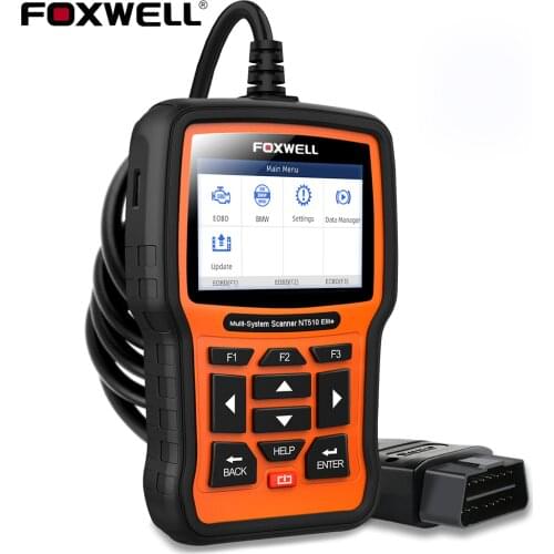 FOXWELL NT510 Elite OBD2 Scanner SRS ABS EPB DPF Oil Reset Full System ODB2 Automotive Scanner Car Diagnostic Tool Free Update