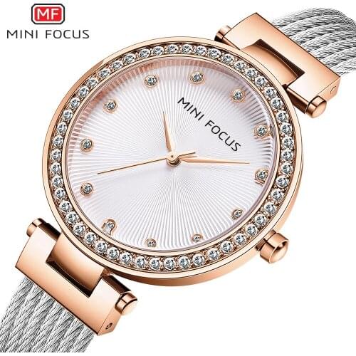 MINI FOCUS Womens Watches Fashion Quartz Dress Ladies Wriswatch Top Luxury Brand Stainless Strap Women Waterproof Relogio Femin