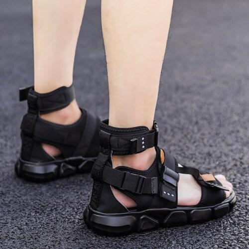 On plage slip male breathable mens sandalhas sandalia mountain men hollow beach gladiator sandals praia rubber shoes de for big