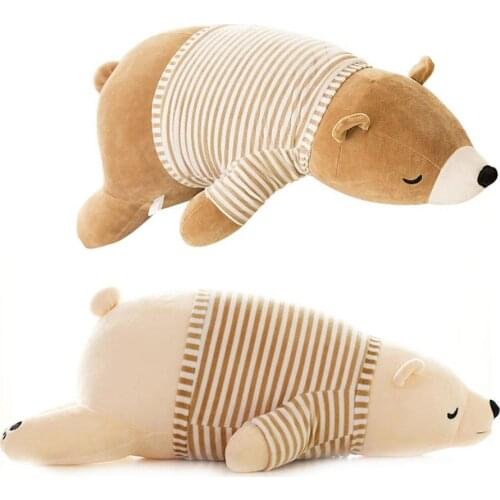 Soft Polar Bear Stuffed Plush Doll Holding LOVE Heart Plush Polar Bear Cartoon Soft Stuffed Doll Kids Toy Gift