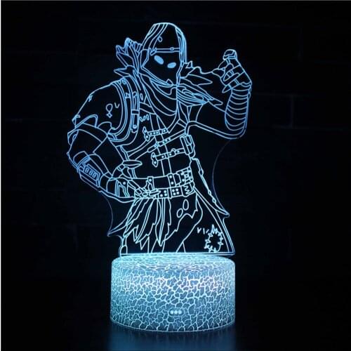 New 3D Lamp Alpaca Llama Nightlight Mood Lamp Color Change Light Crack Base for B Crack Base 3D Night Light3-7-Color Touch LED