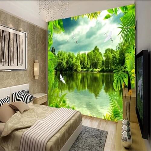Fantasy forest wallpapers nature HD TV background wall decoration painting beautiful scenery wallpapers
