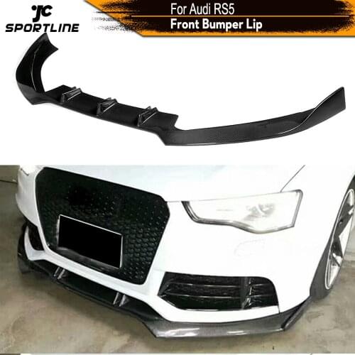 Front Bumper Lip For Audi RS5 2012 - 2015 Coupe 2-Door Carbon Fiber Front Bumper Lip Spoiler Splitters Guard Protection