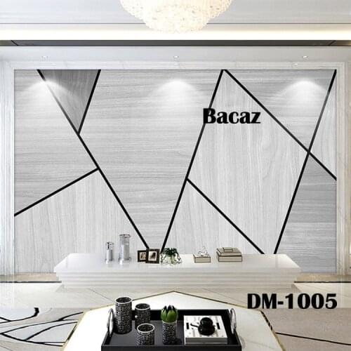 Custom Concrete Black Lines Geometric Wallpaper for Living Room 3d Geometric Wall Sticker Wall Art Print 3d Abstract Wall Mural