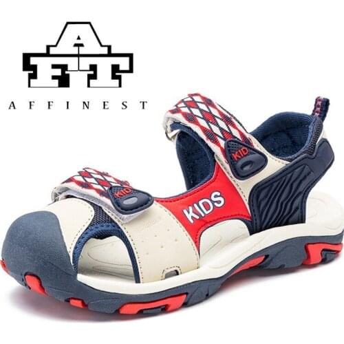 Summer Childrens Sandals Girls Boys Closed Toe Casual Sport Slippers Outdoor Breathable Beach Shoes For Kids Non-slip Sandal