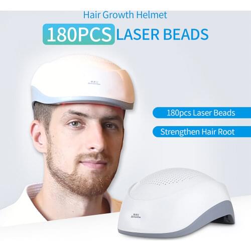 Hair Growth Helmet With 180 Laser Beads Anti Hair Loss Treatment Therapy Hair Restore Device Mens Cap For Hair ReGrowth
