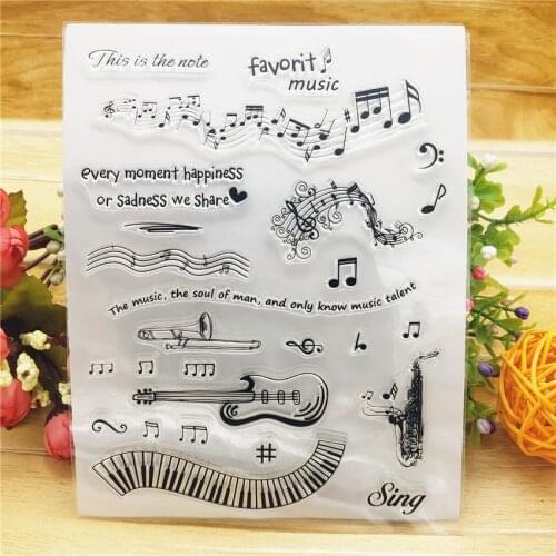 14*18CM Note Transparent Clear Stamps / Silicone Seals Roller Stamp For DIY Scrapbooking Photo Album/Card Making