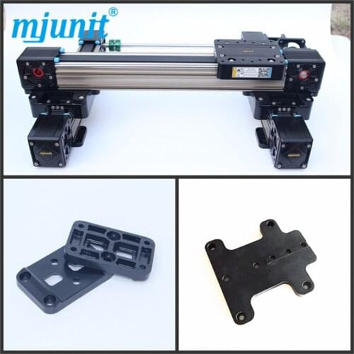 Synchronous belt linear module rail with slider / high speed light load double axle rail / customizable