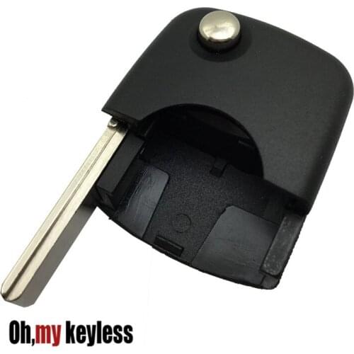 Folding remote key head for vw flip remote key shell for passat bora polo santana flip key case