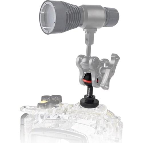 Diving Cold Shoe 1 Inch Ball Mount Head Base Adapter Connector For Underwater Camera Waterproof Housings Case Video/Flash/Strobe