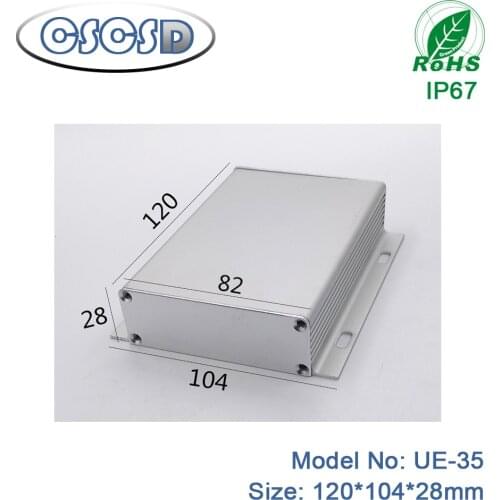 Waterproof Outdoor Box Wall Mounted Metal Enclosure Junction Box Electronic DIY Circuit Board Project Aluminum Box 120*104*28mm