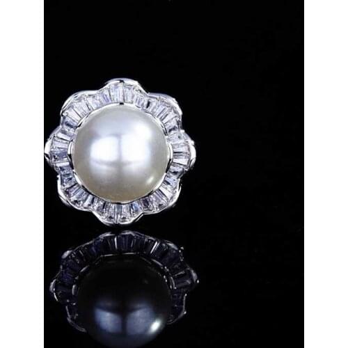 High Quslity Luxury Flower Rings Inlay Dazzlay Small Zircon Simplicity Fine Adjustable Jewelry For Women Wedding Eternity Ring