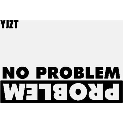 YJZT 13CM*3.9CM NO PROBLEM, PROBLEM Vinyl Decal Diesel Car Sticker Black/Silver C3-1011