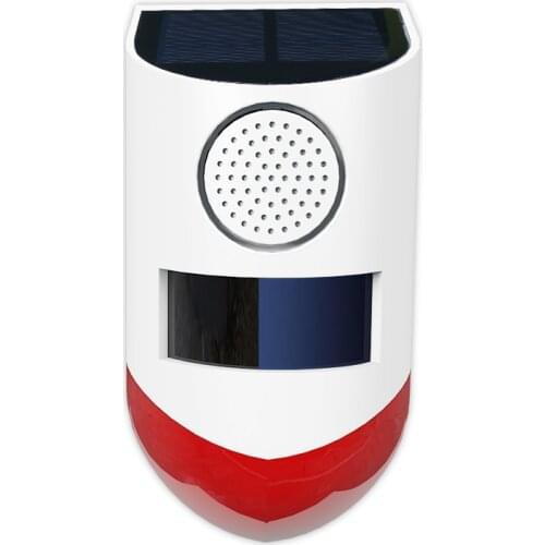 110 dB Solar Sound Light Alarm Wireless IP65 Waterproof Alarm Motion Sensor Outdoor Garden Security Lamp