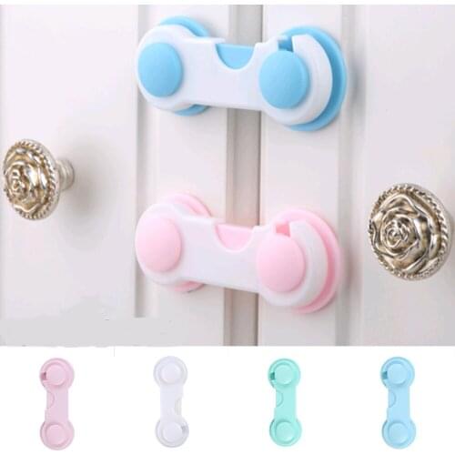 1PC Strong Adhesive Plastic Security Latch Wardrobe Door Drawers Cupboard Protector For Toddler Kids Safety Lock Accessory