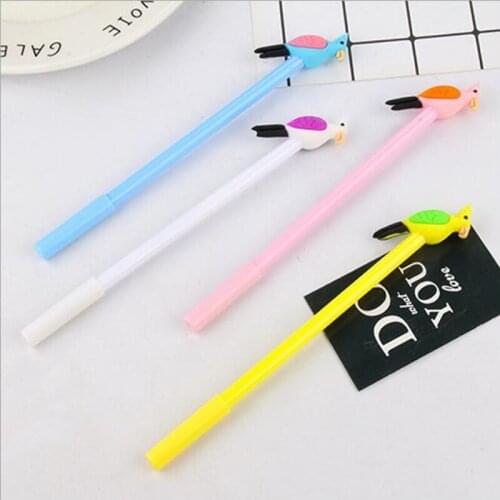 1PCS Cute Parrot Bird Pen Kawaii School Girl Boy Pen 0.5MM Creative New Black Gift Pen School Office Supplies