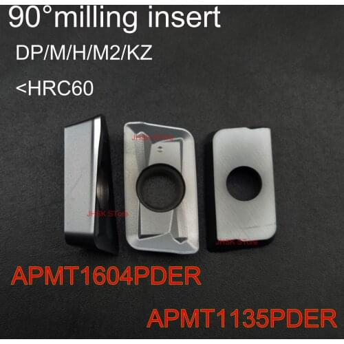 10pcs 90°Square shoulder milling blade APMT1604PDER APMT1135PDER hardened R0.8 plane milling cutter blade 90 degrees right angle