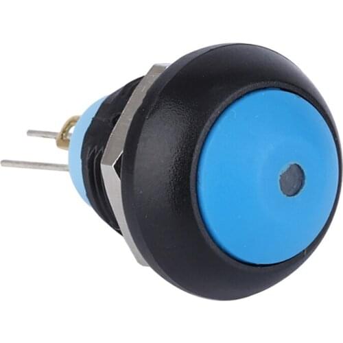 12mm Black Blue Red Dot LED Latching Momentary Plastic Push Button Switch 5 Colors DIY Kit for Toy Car