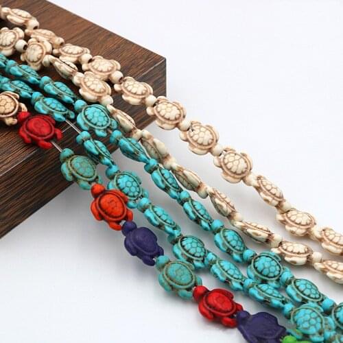 14x18mm synthetic animal dyed sea turtle spacer stone beads DIY fashion charm bracelet necklace jewelryRandomly mix about 23