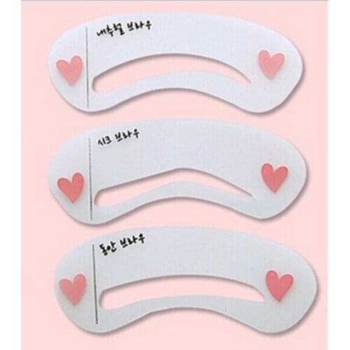 3 Styles Eyebrow Stencils Set Eye Brow Stencil Drawing Shaping Grooming Reusable Template Card Silicone Eyes Makeup Tools Set