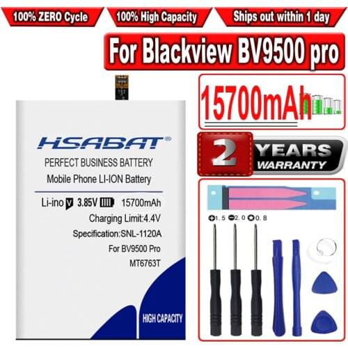 HSABAT 15100mAh BV9500 Battery for Blackview BV9500 Pro BV9500 Plus MT6763T 536380
